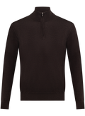 Half-zip vest in cashmere zijde | D.Bruin