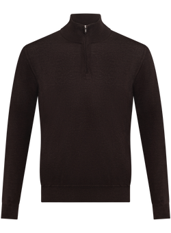 Cardigan uomo half-zip in cashmere e seta | D.Bruin