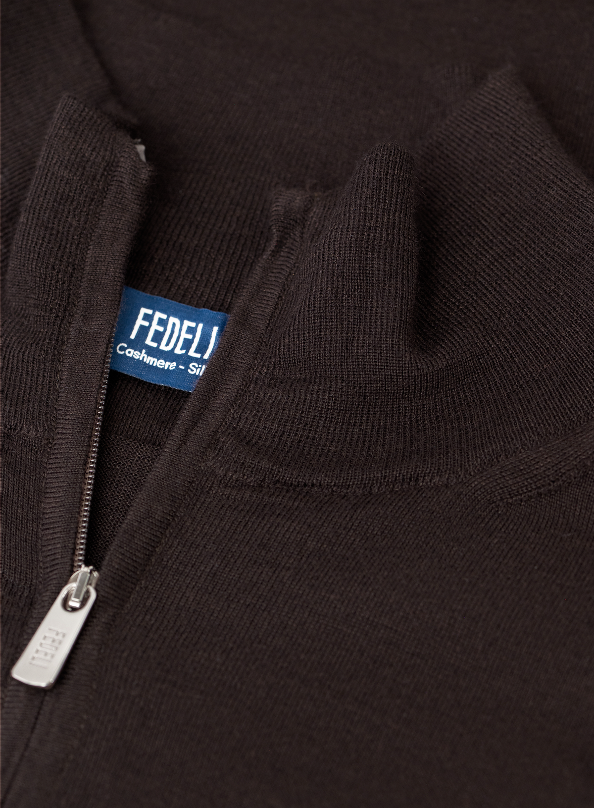 Half-zip vest in cashmere zijde | FULL_WIDTH | D.Bruin