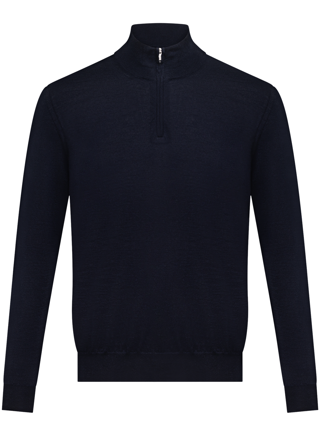 Half-zip vest in cashmere zijde | BLUE NAVY