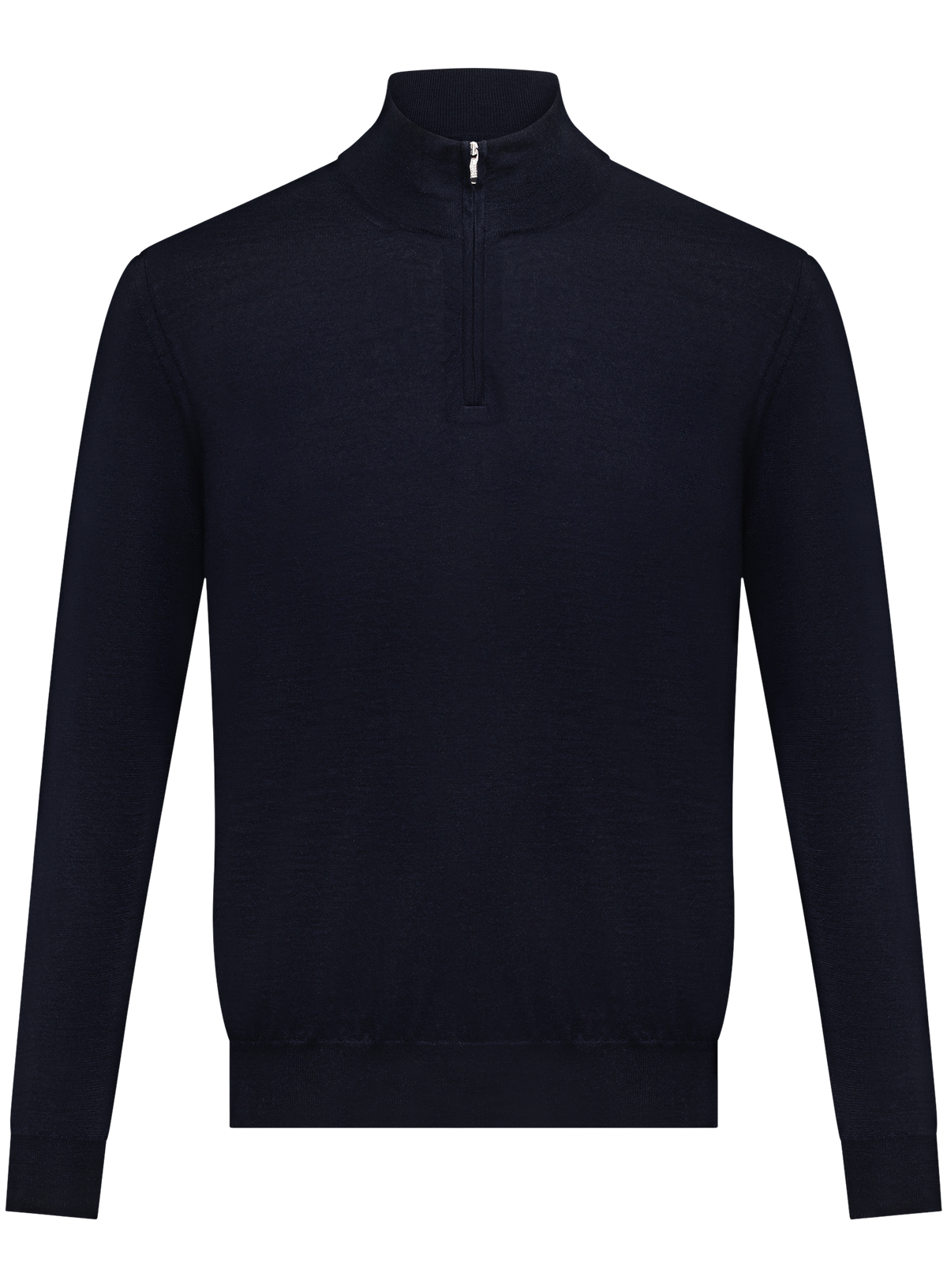 Half-zip vest in cashmere zijde | BLUE NAVY