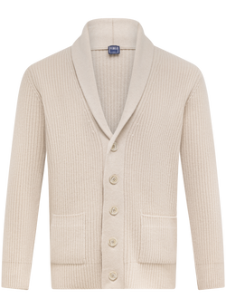 Knoopvest in wol cashmere | L.BEIGE