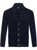 Knoopvest in wol cashmere | BLUE NAVY