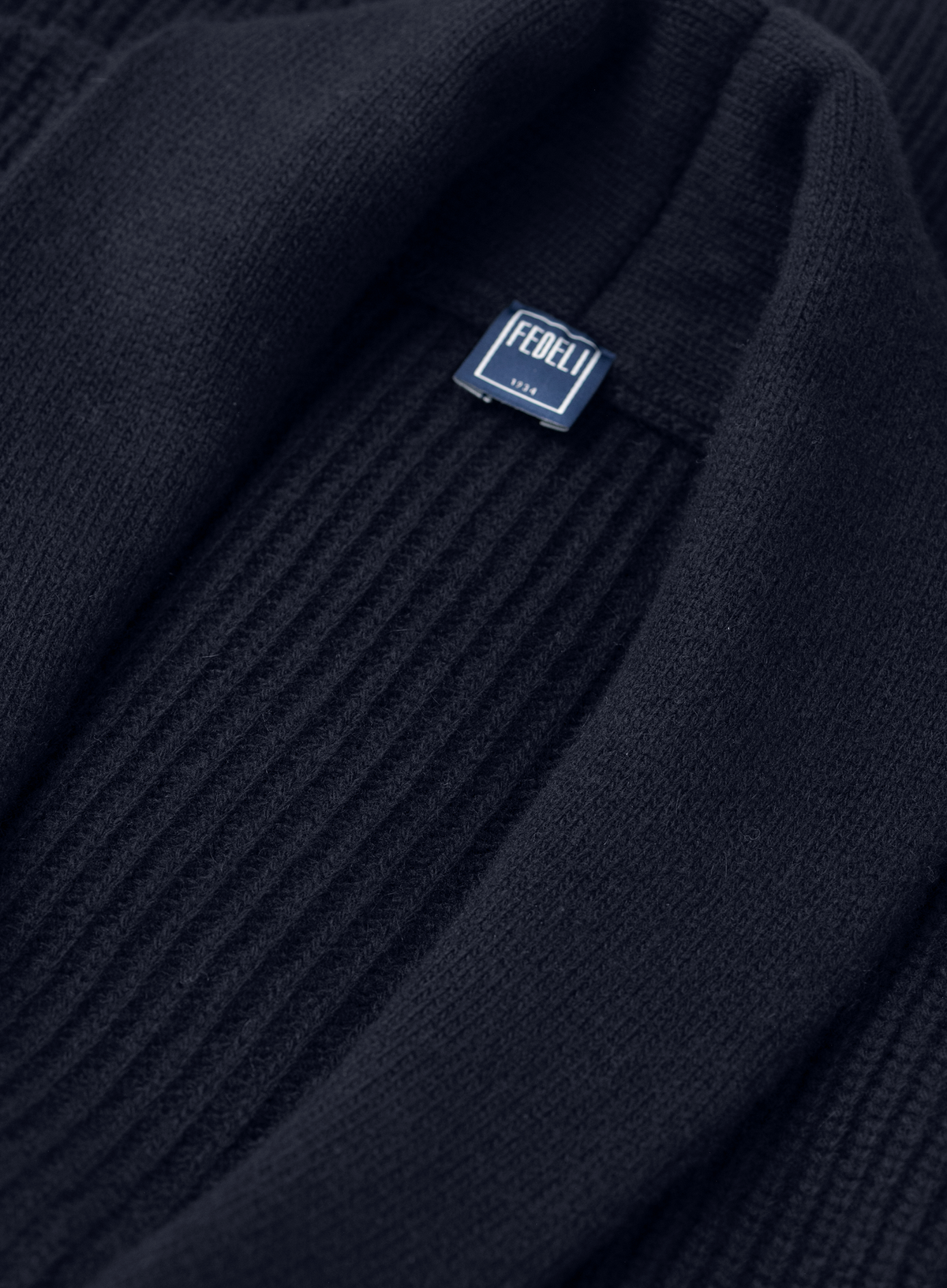 Knoopvest in wol cashmere | FULL_WIDTH | BLUE NAVY