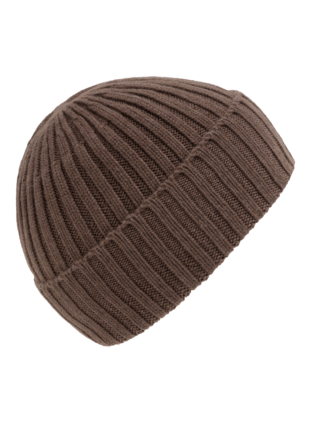 Ribgebreide muts van cashmere | TAUPE