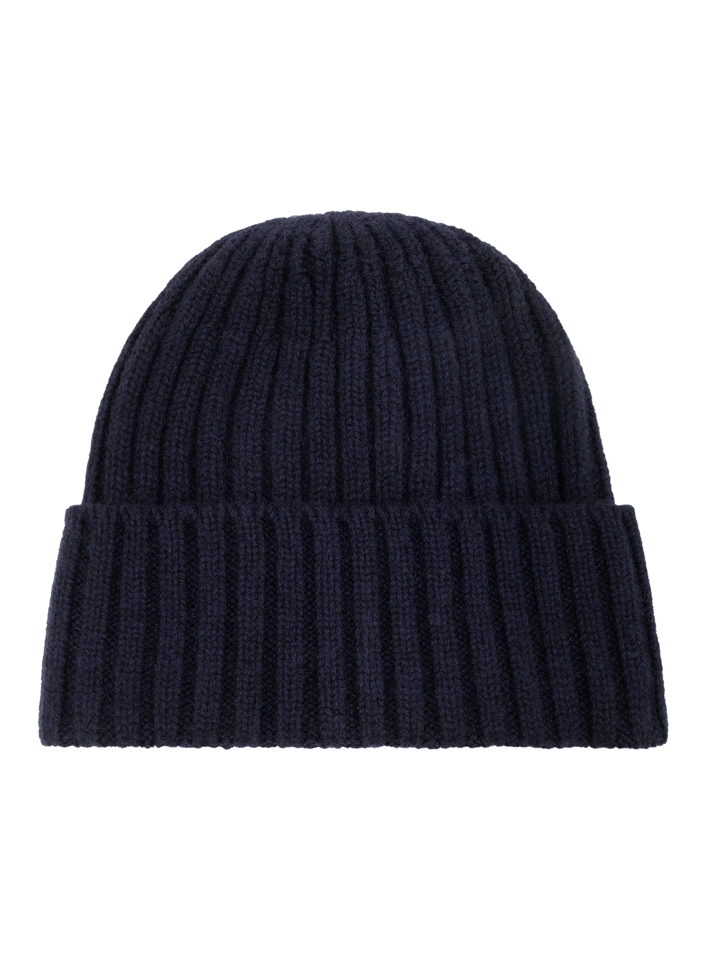 Ribgebreide muts van cashmere | BLUE NAVY