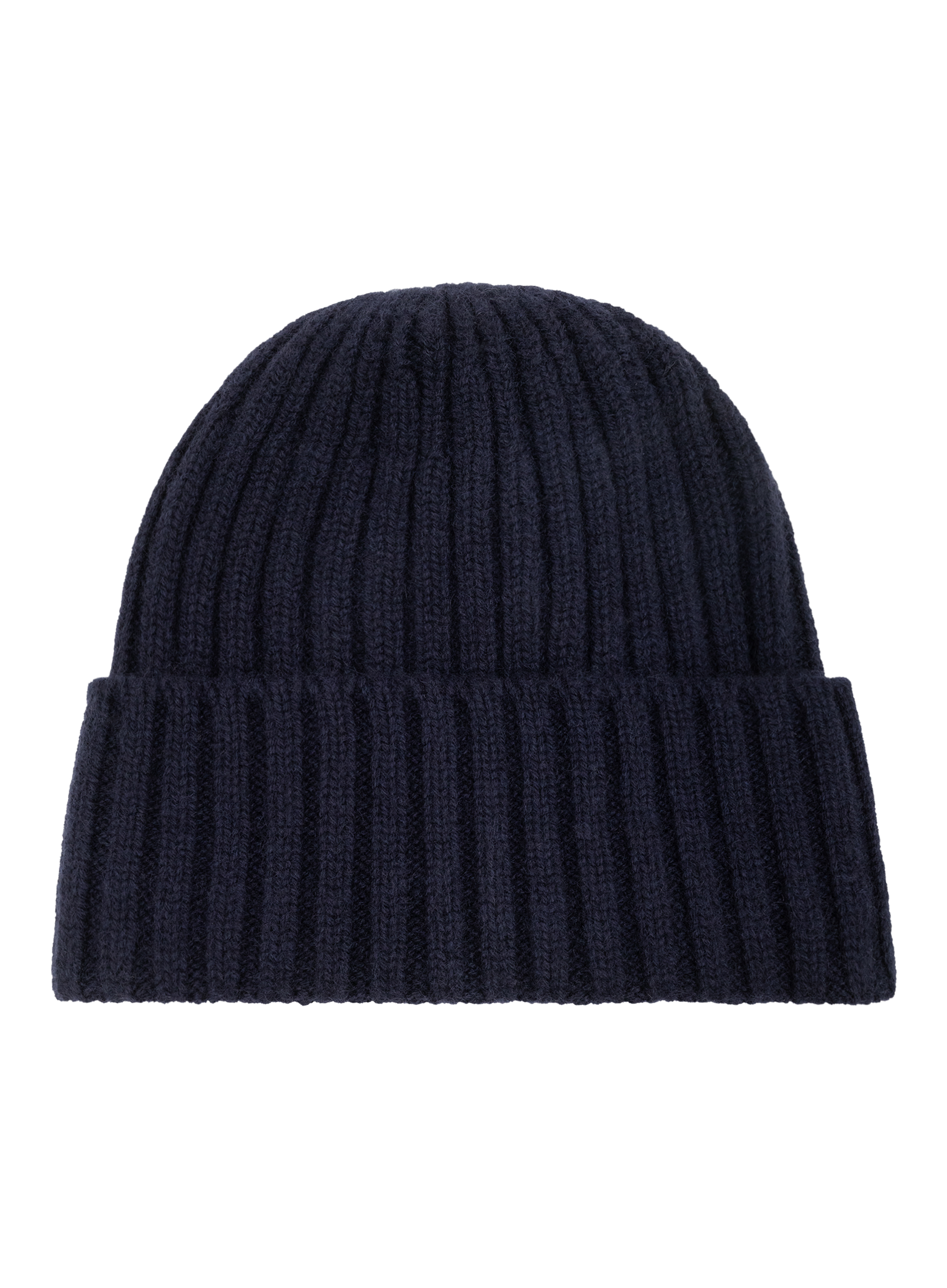 Ribgebreide muts van cashmere | BLUE NAVY