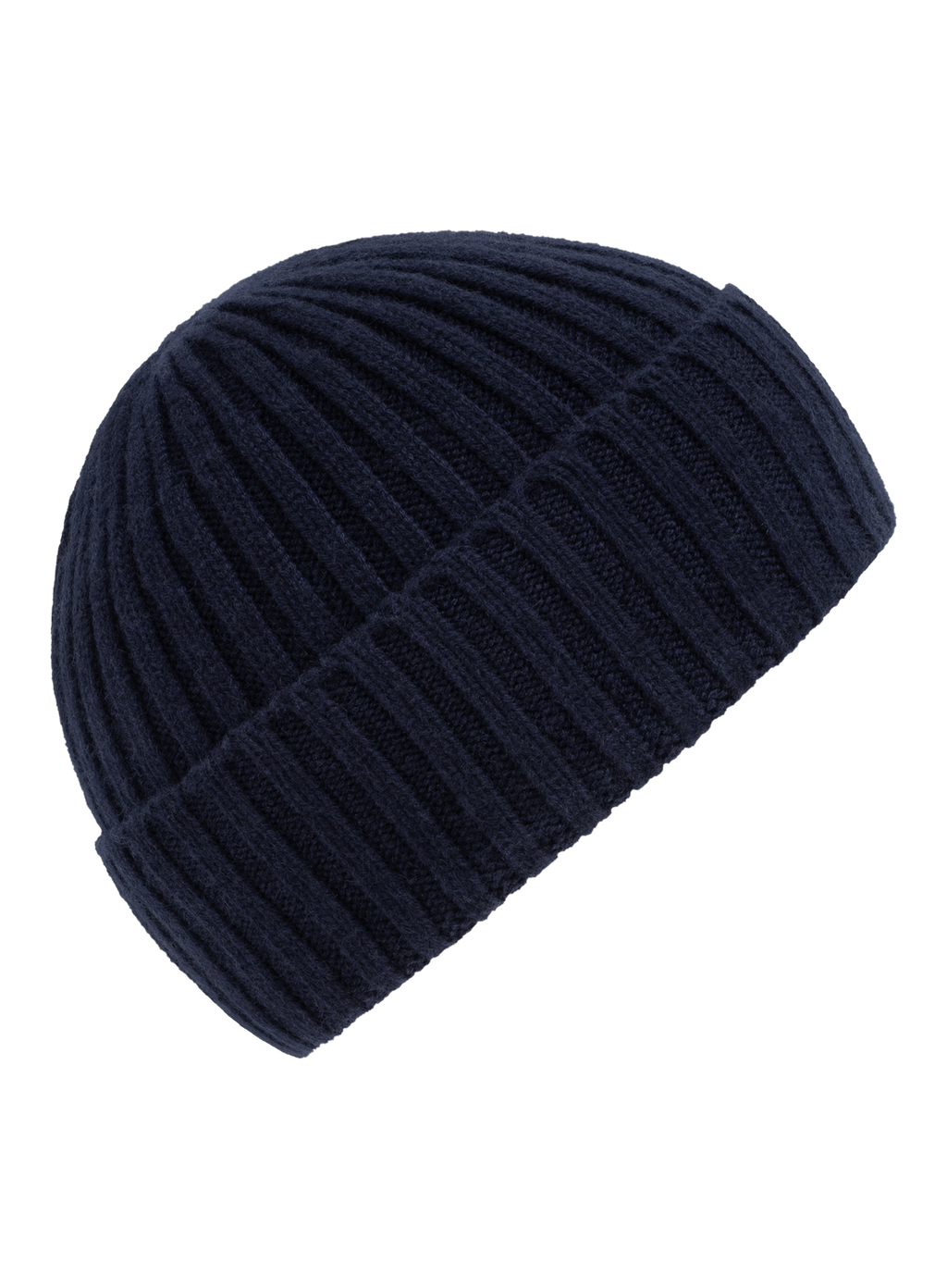 Ribgebreide muts van cashmere | BLUE NAVY