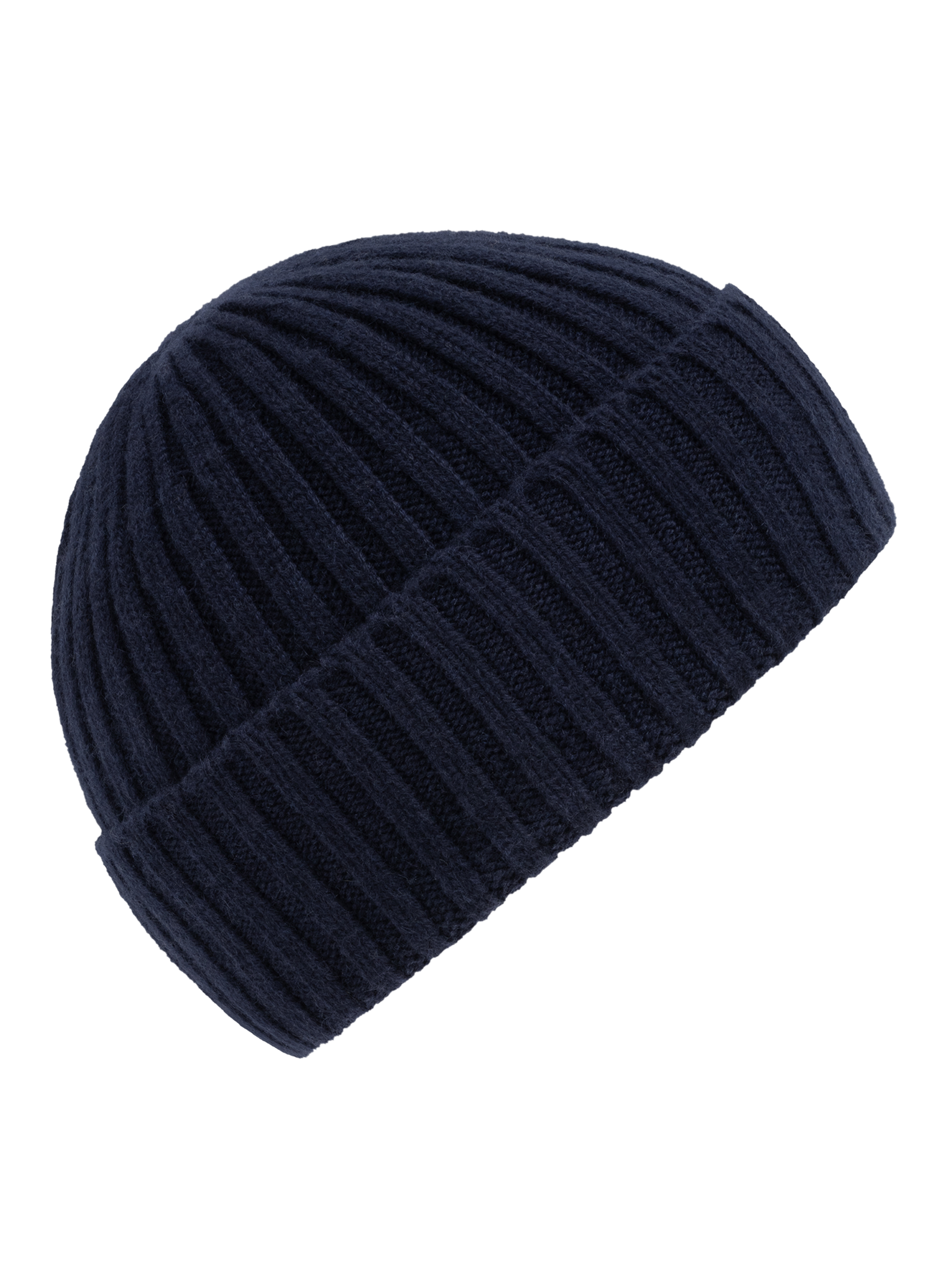 Ribgebreide muts van cashmere | BLUE NAVY