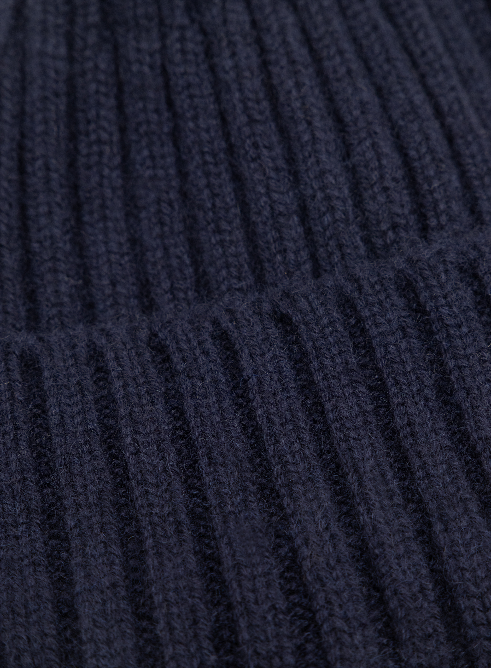 Ribgebreide muts van cashmere | FULL_WIDTH | BLUE NAVY