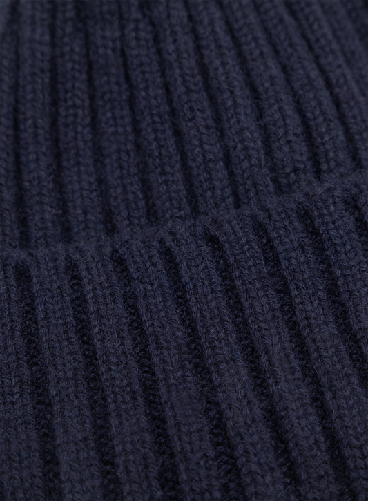 Cashmere ribbed beanie