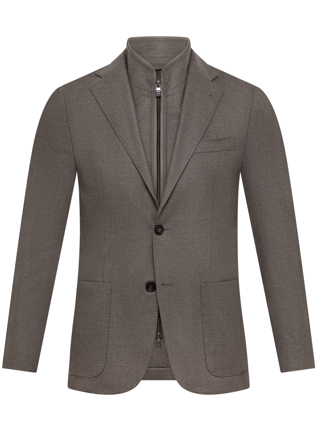 Colbert met uitneembare binnenwerk in wol cashmere | TAUPE