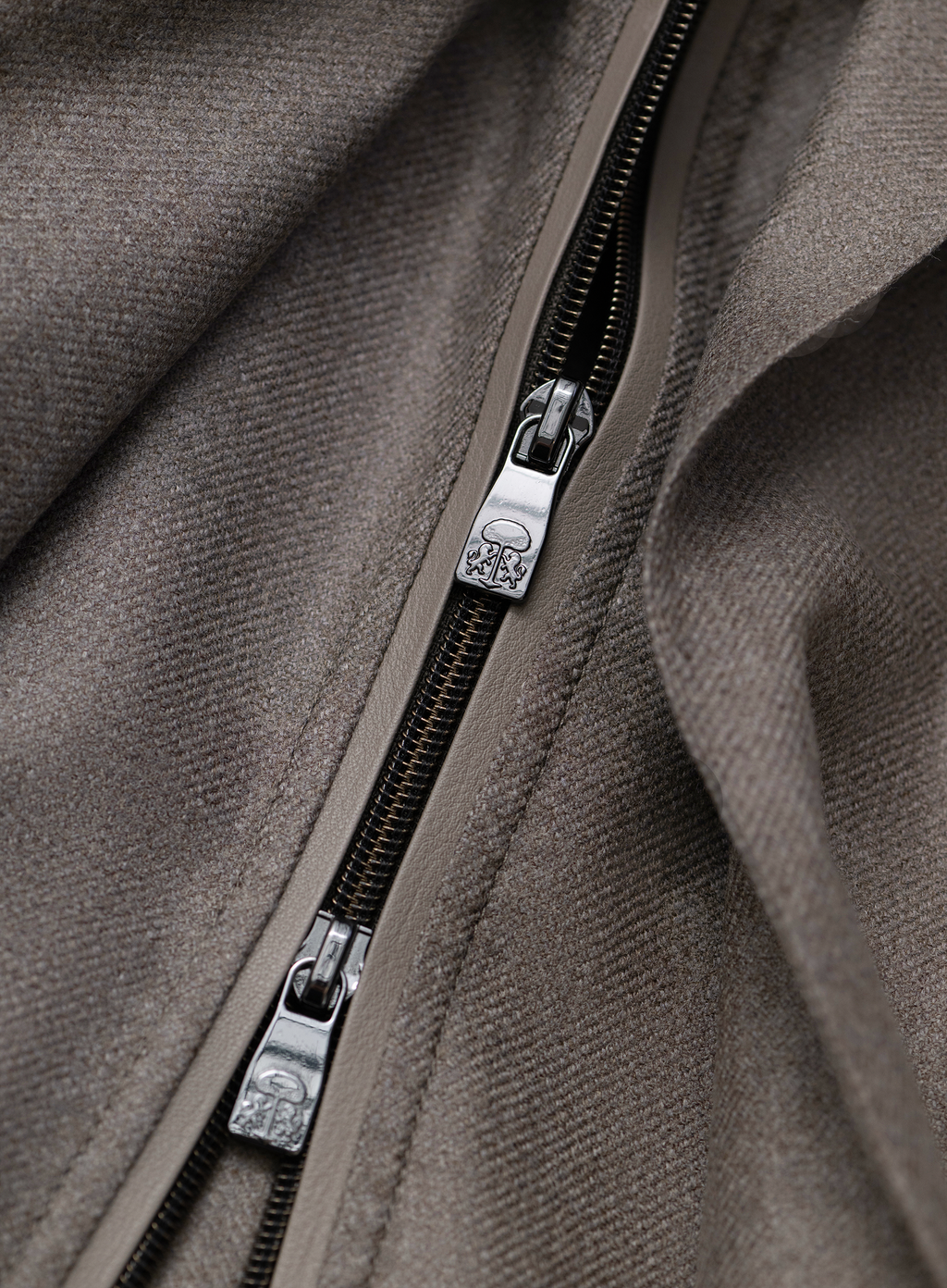 Colbert met uitneembare binnenwerk in wol cashmere | FULL_WIDTH | TAUPE