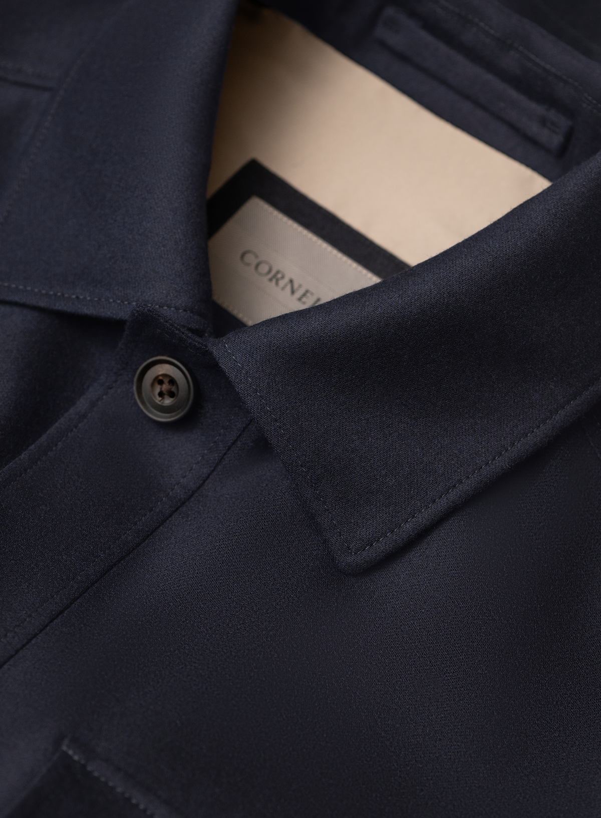 Overshirt in wol | FULL_WIDTH | BLUE NAVY