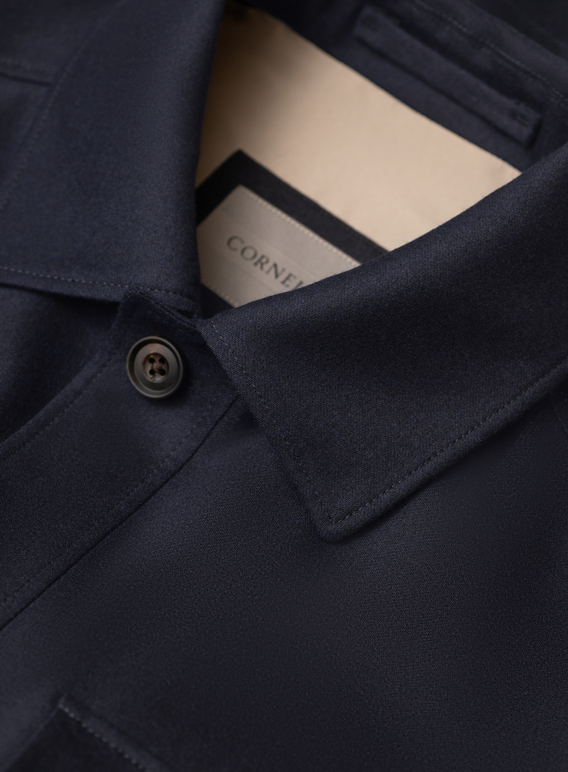 Overshirt in wol | FULL_WIDTH | BLUE NAVY