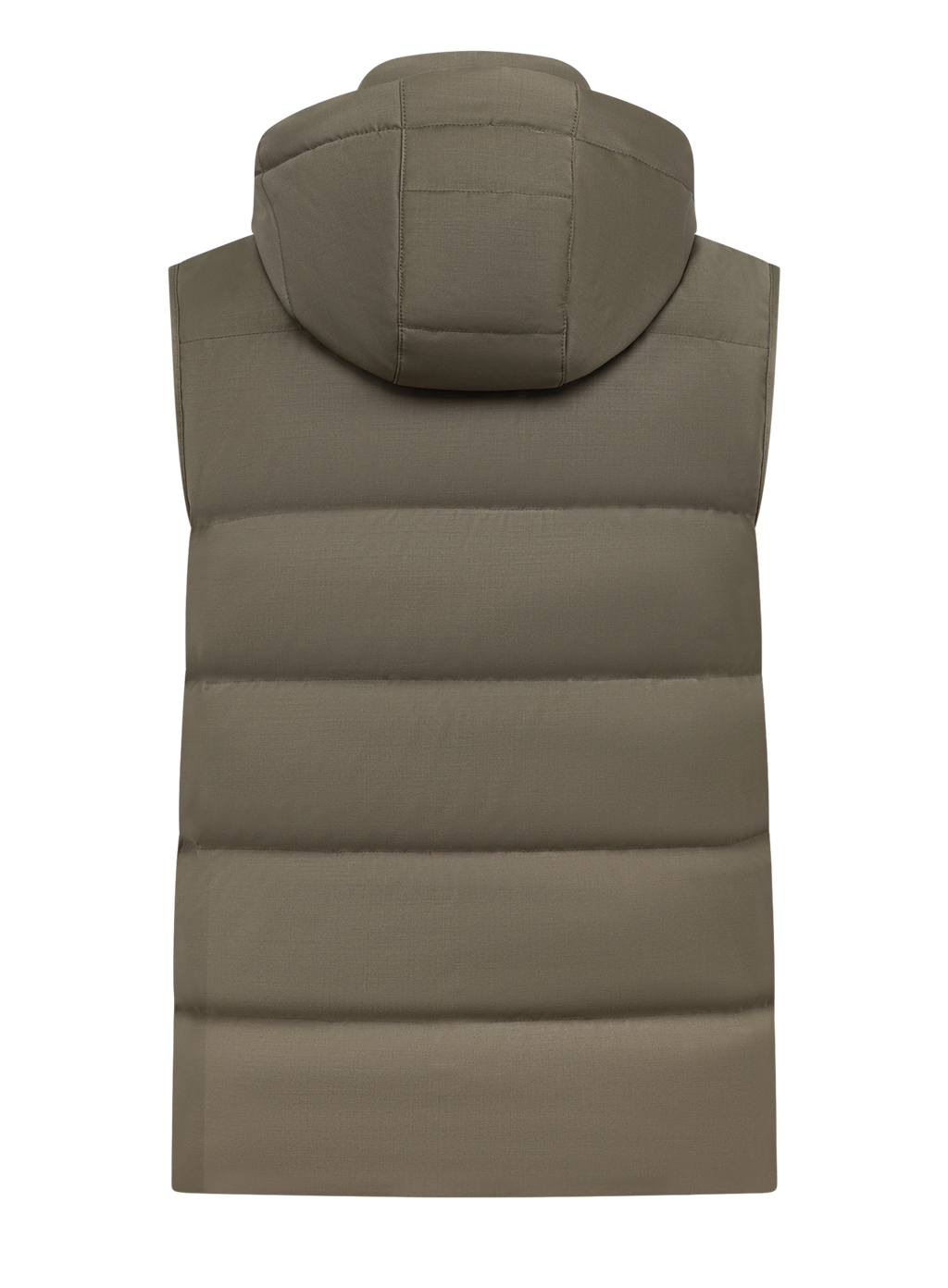 Bodywarmer in wol en technische stof | Groen