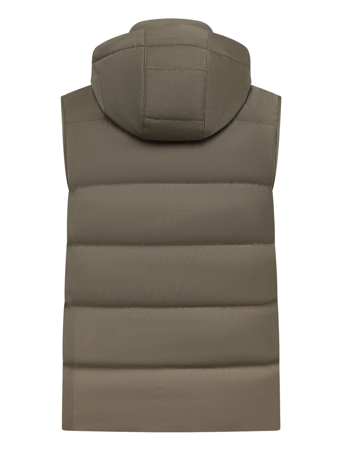 Bodywarmer in wol en technische stof | Groen
