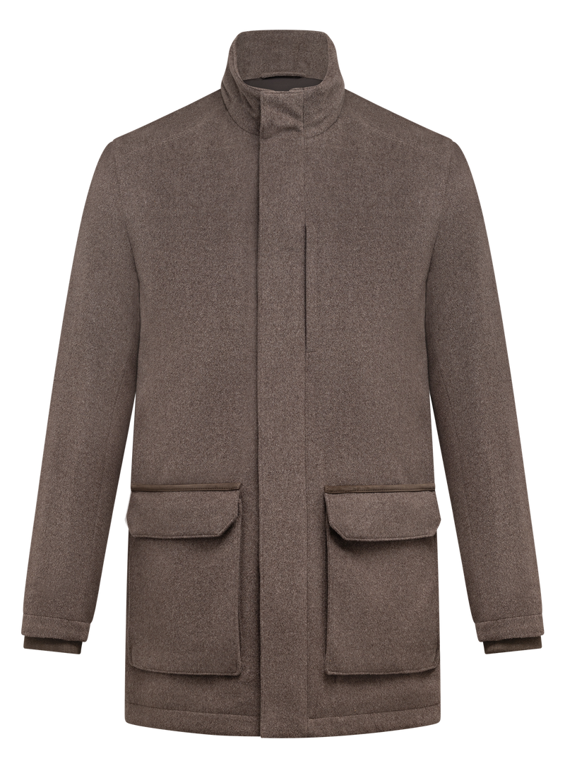 Verfijnde parka van wol en cashmere