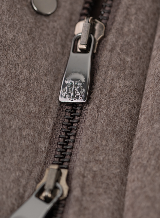 Verfijnde parka van wol en cashmere