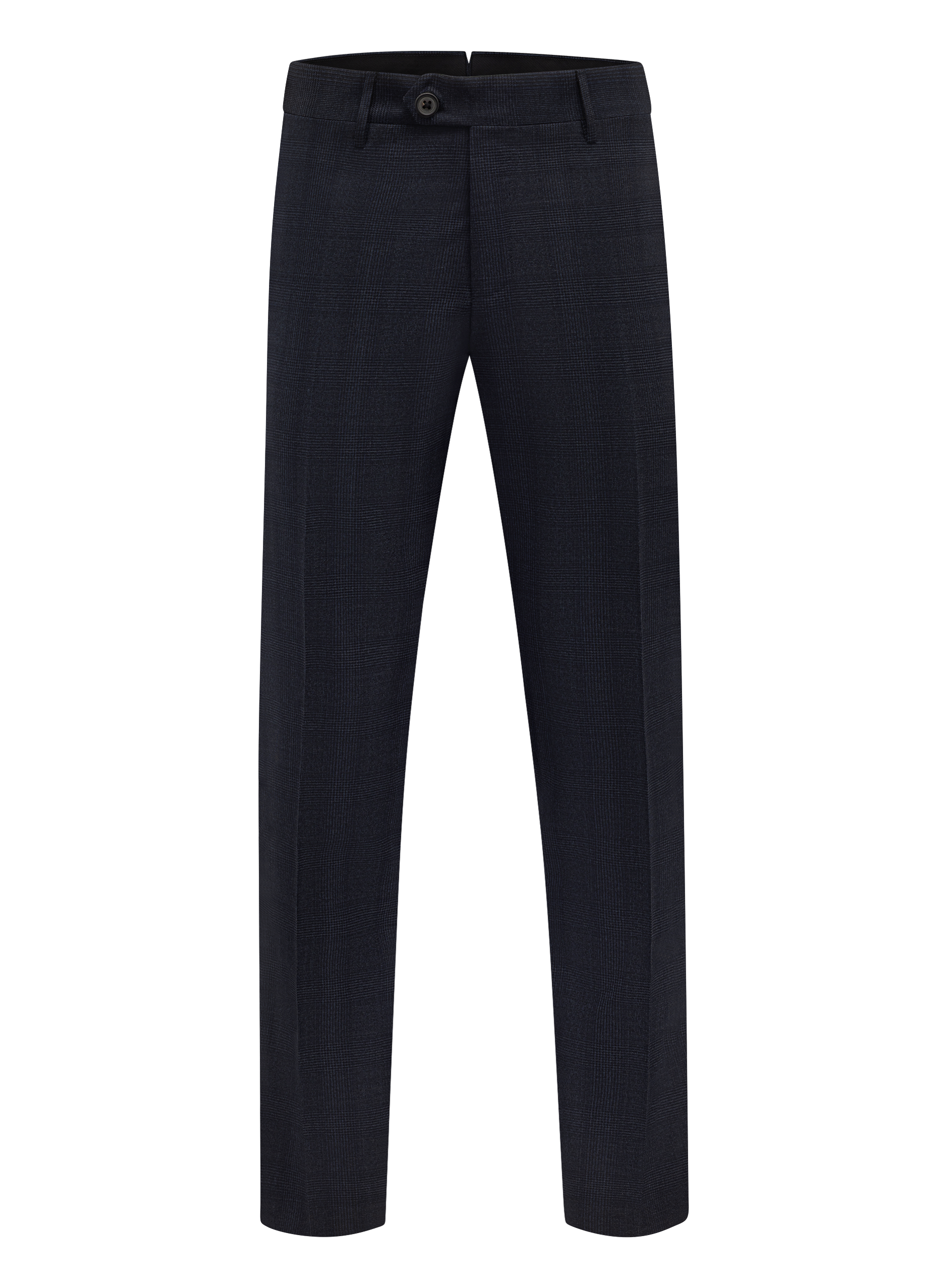 Glencheck pak van scheerwol | Blauw