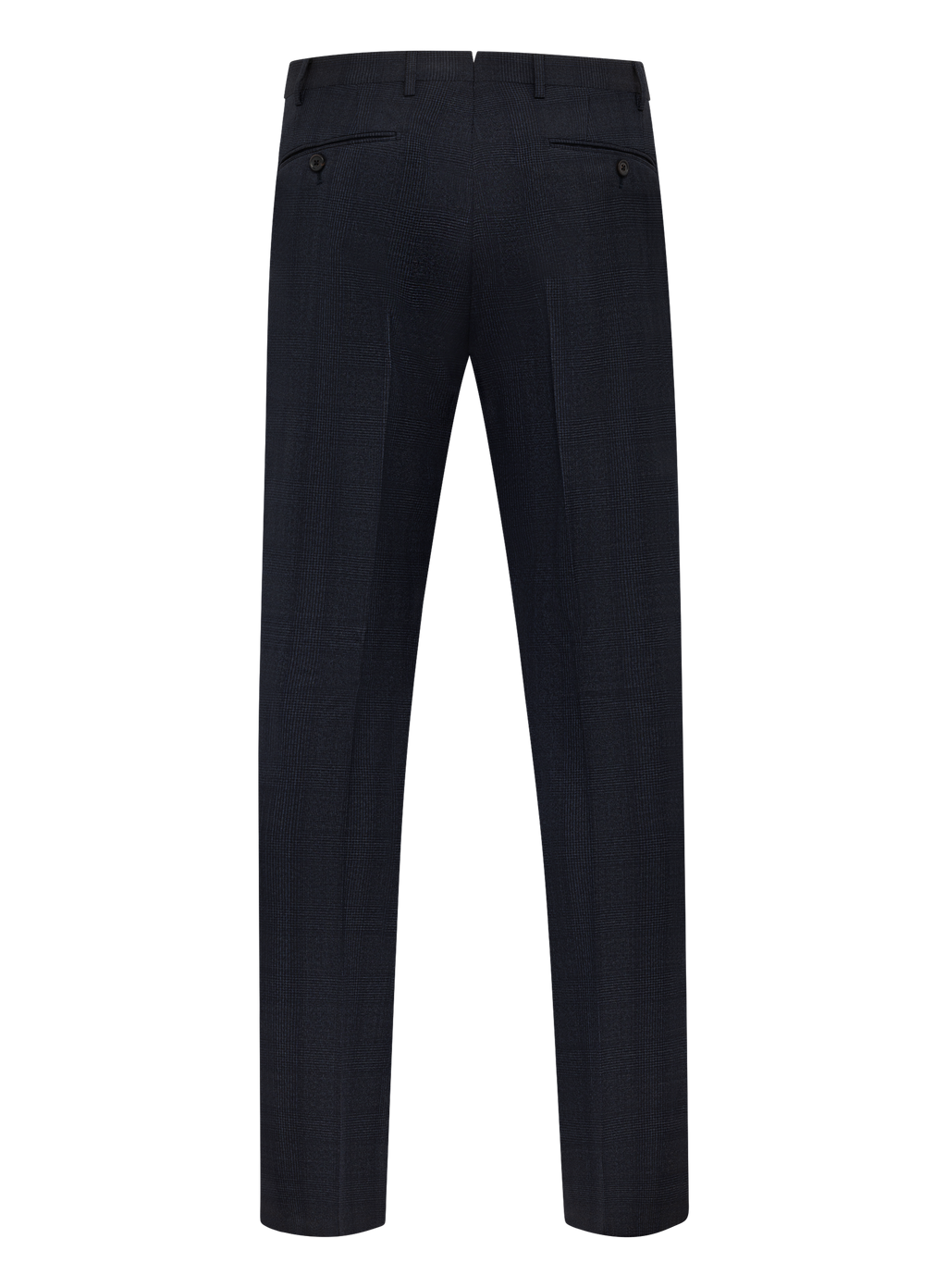 Glencheck pak van scheerwol | Blauw
