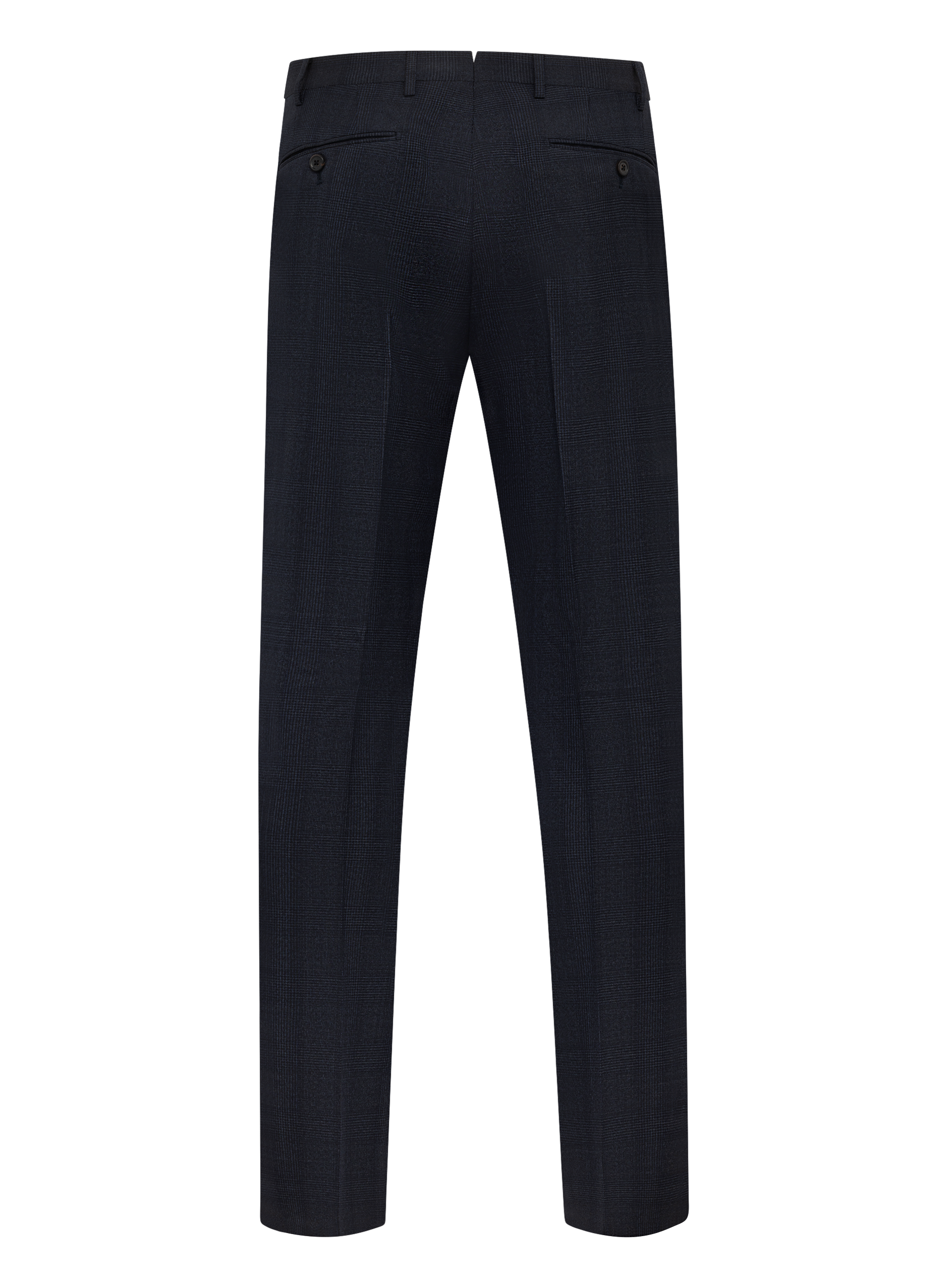 Glencheck pak van scheerwol | Blauw