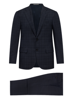 Abito uomo Principe di Galles in lana vergine | Blauw