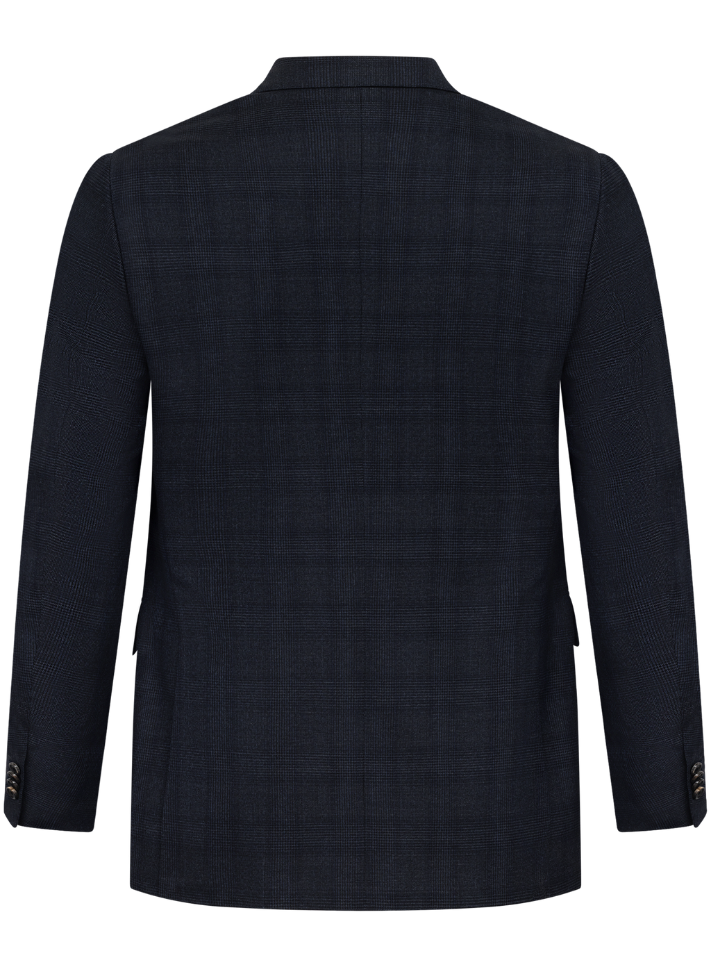 Glencheck pak van scheerwol | Blauw