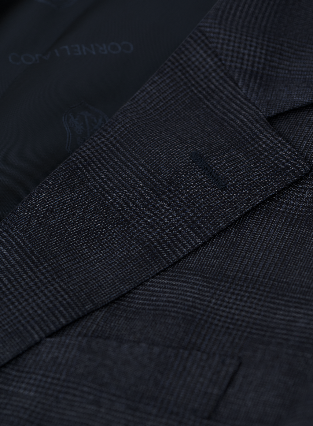 Glencheck pak van scheerwol | FULL_WIDTH | Blauw