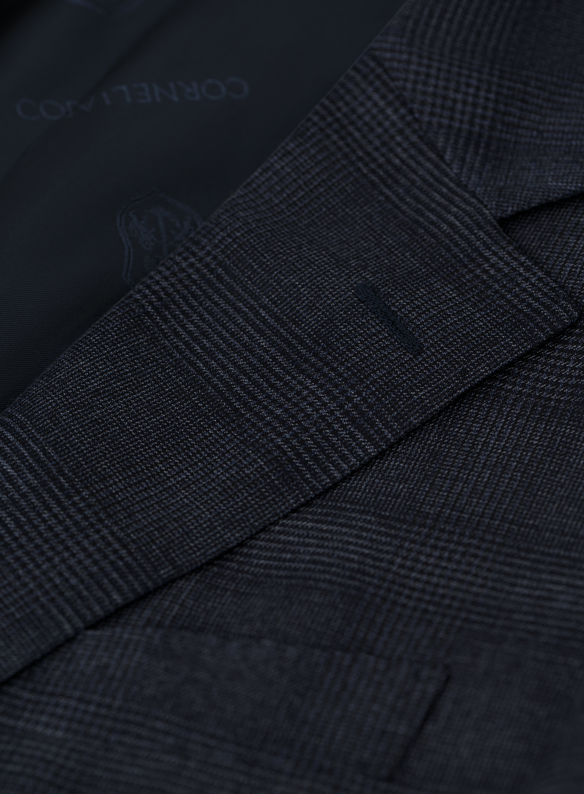 Glencheck pak van scheerwol | FULL_WIDTH | Blauw