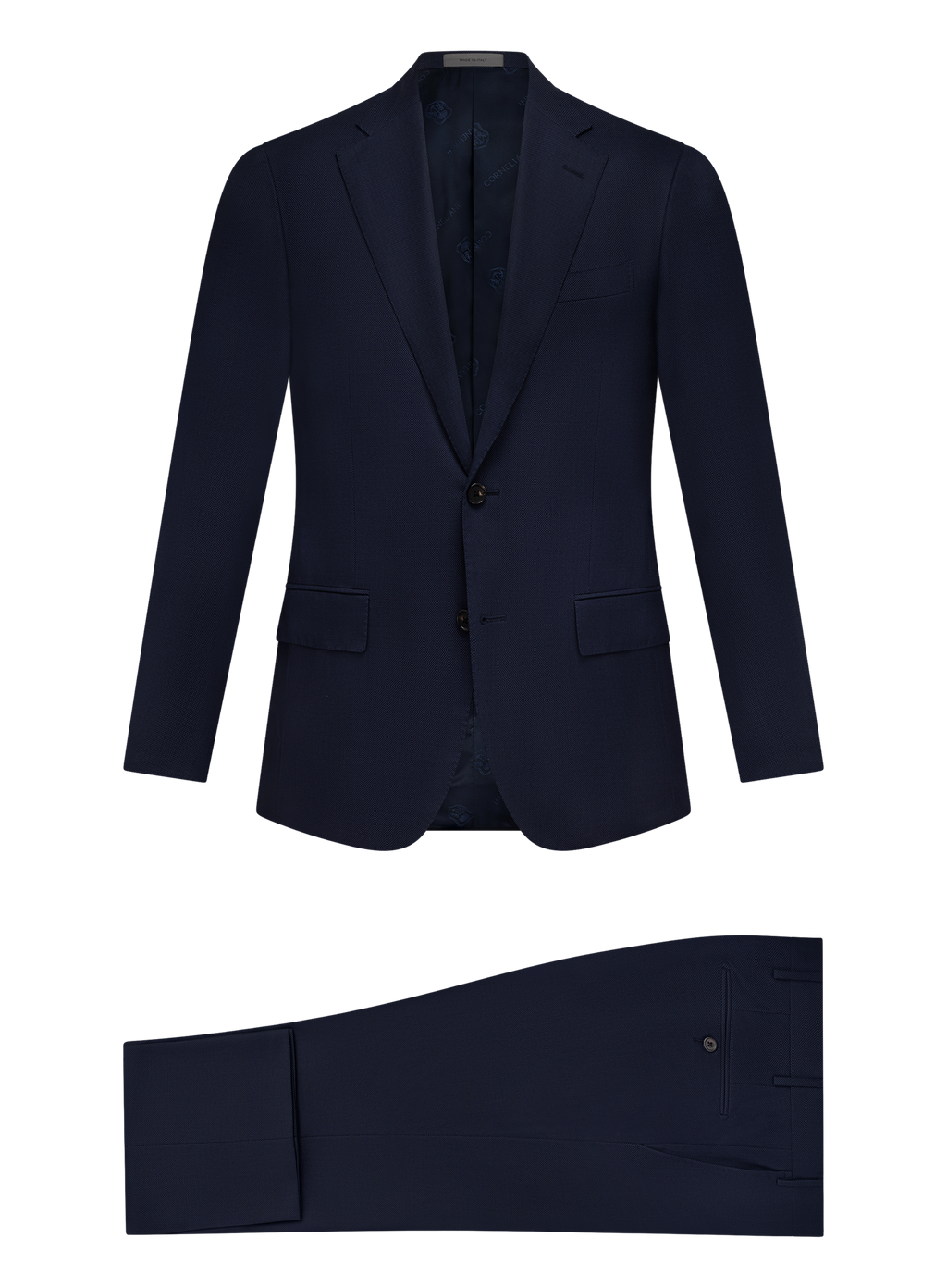 Tweedelig pak van scheerwol | Blauw