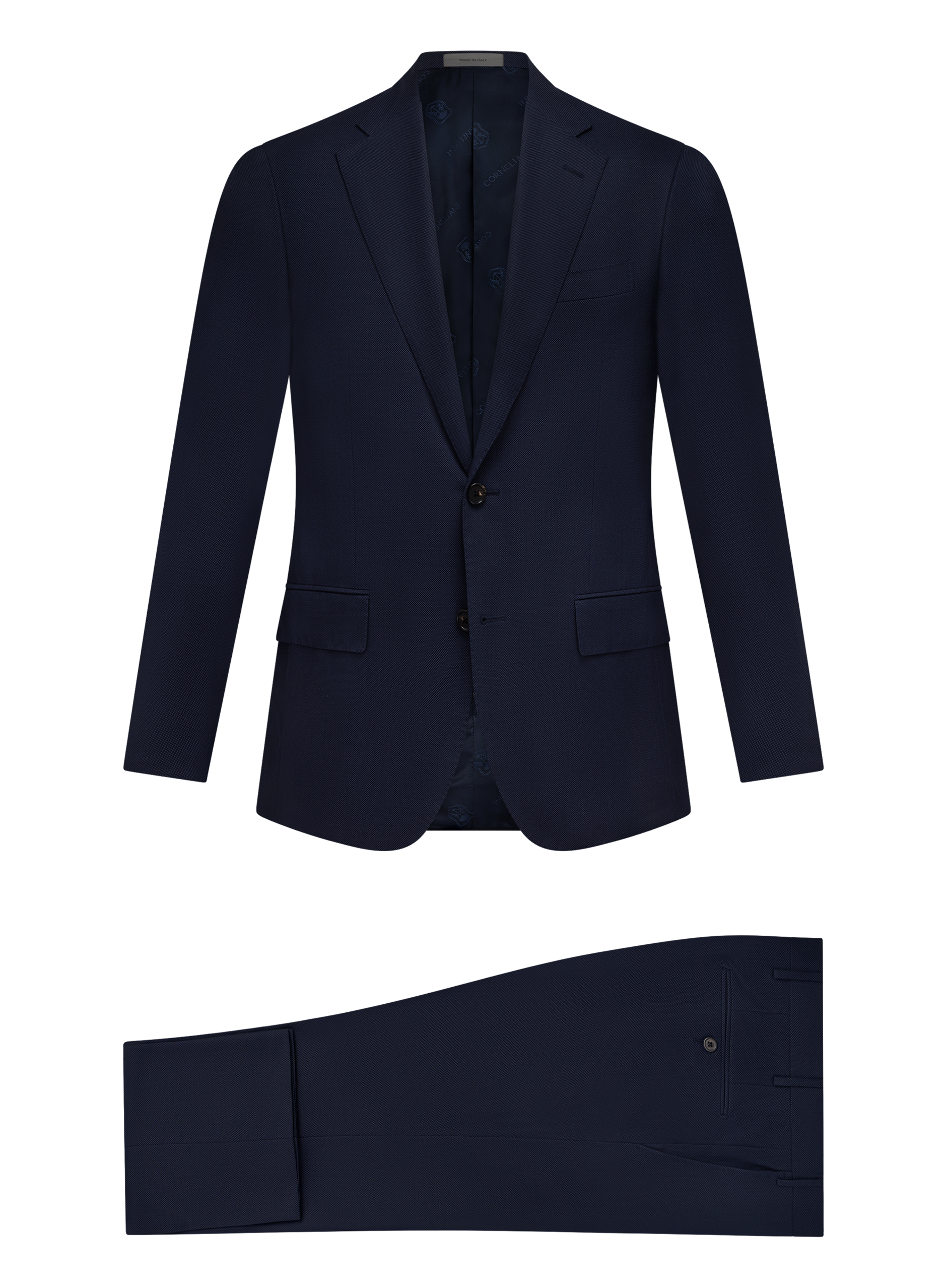 Tweedelig pak van scheerwol | Blauw