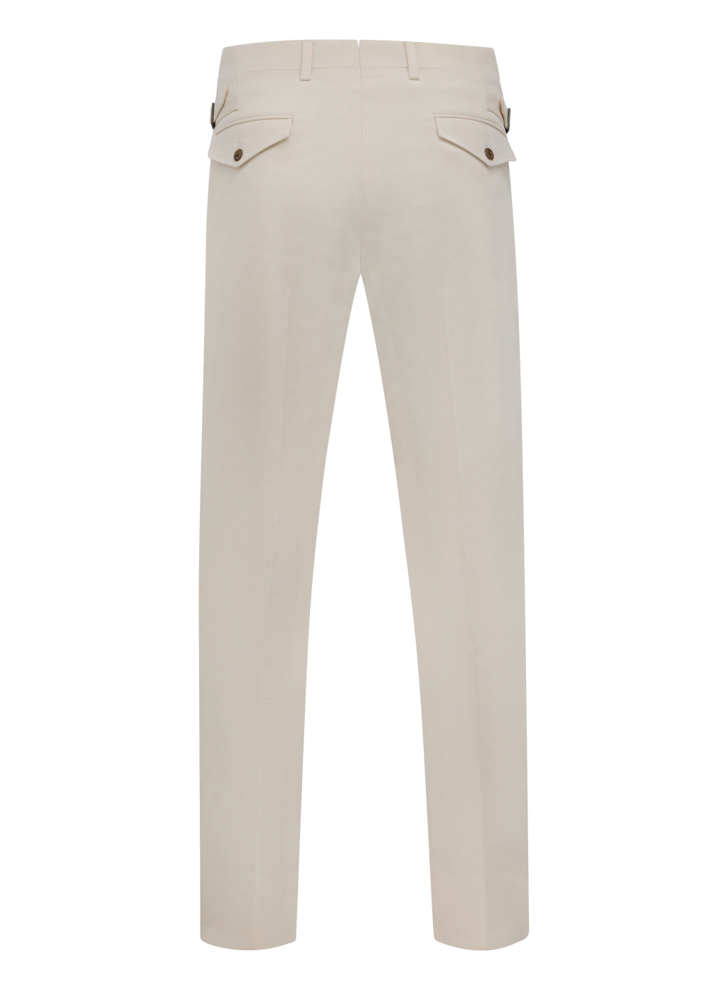 Bandplooi pantalon van katoen | Wit