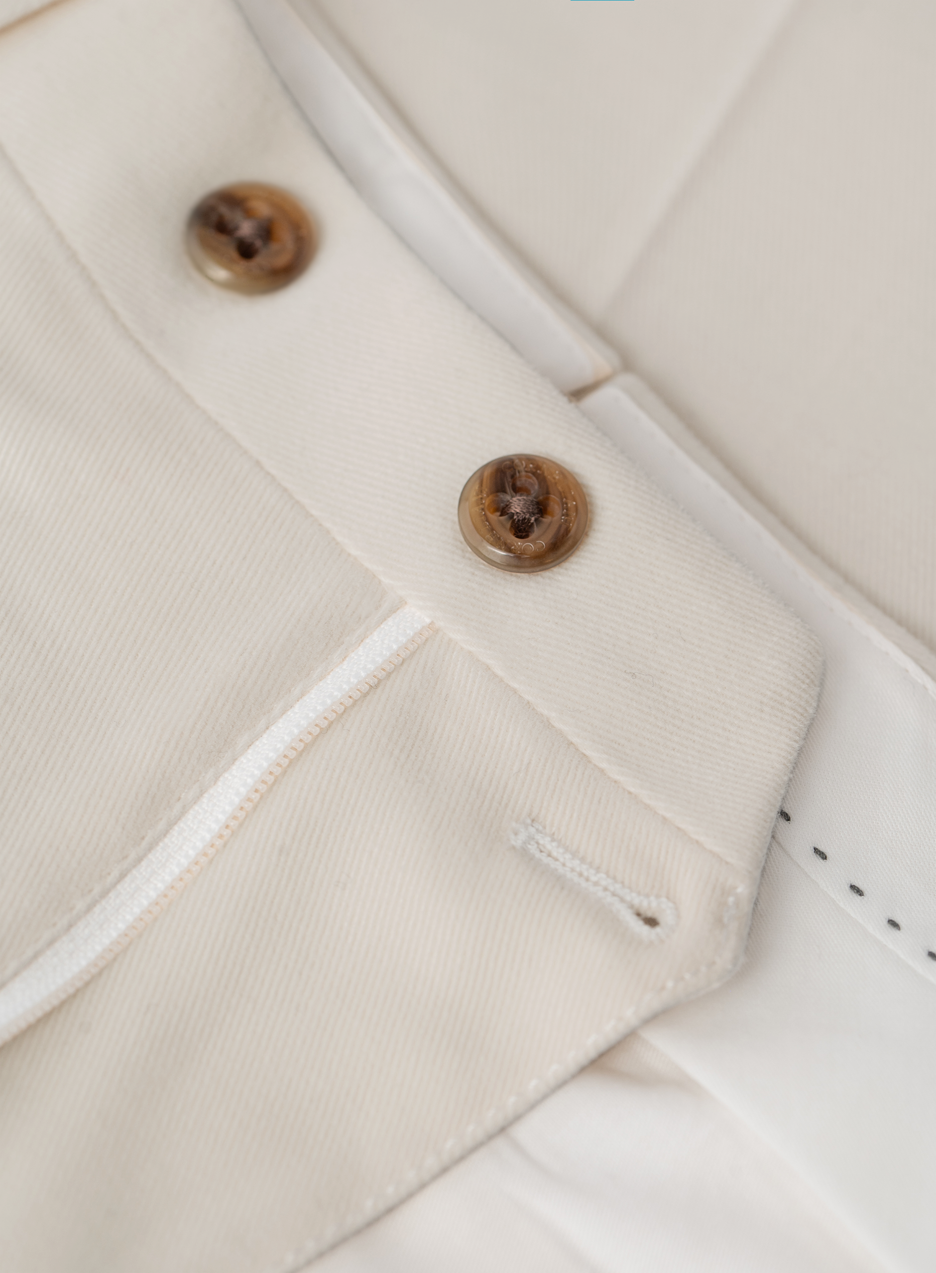 Bandplooi pantalon van katoen | FULL_WIDTH | Wit
