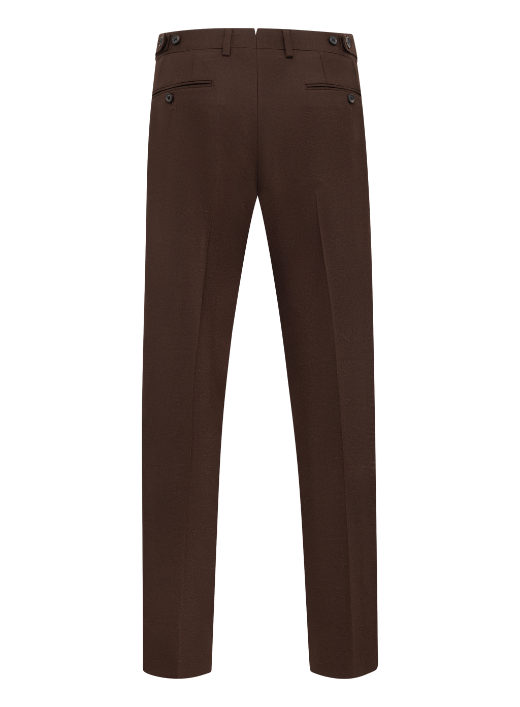 Bandplooi pantalon van scheerwol en cashmere | Bruin