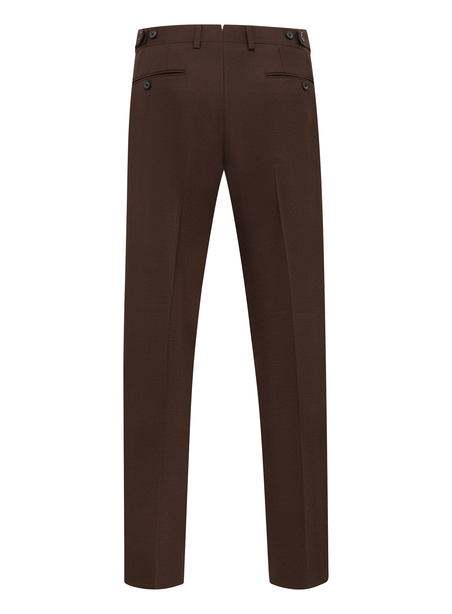 Bandplooi pantalon van scheerwol en cashmere | Bruin