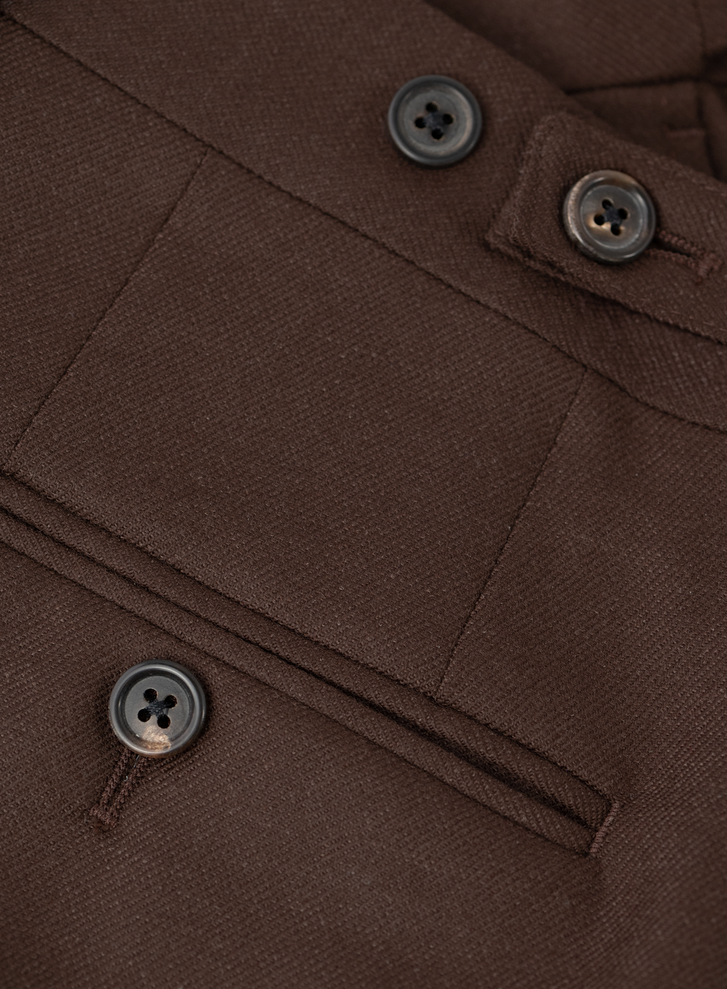 Bandplooi pantalon van scheerwol en cashmere | FULL_WIDTH | Bruin