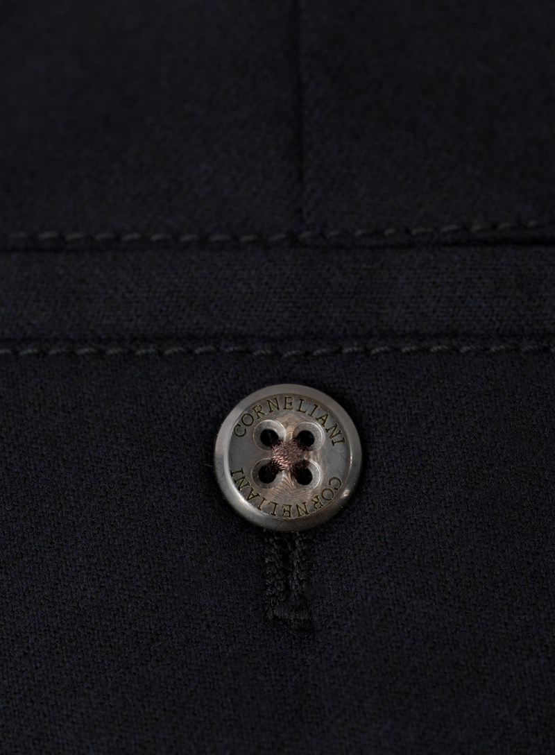Chino van scheerwol en cashmere | FULL_WIDTH | BLUE NAVY
