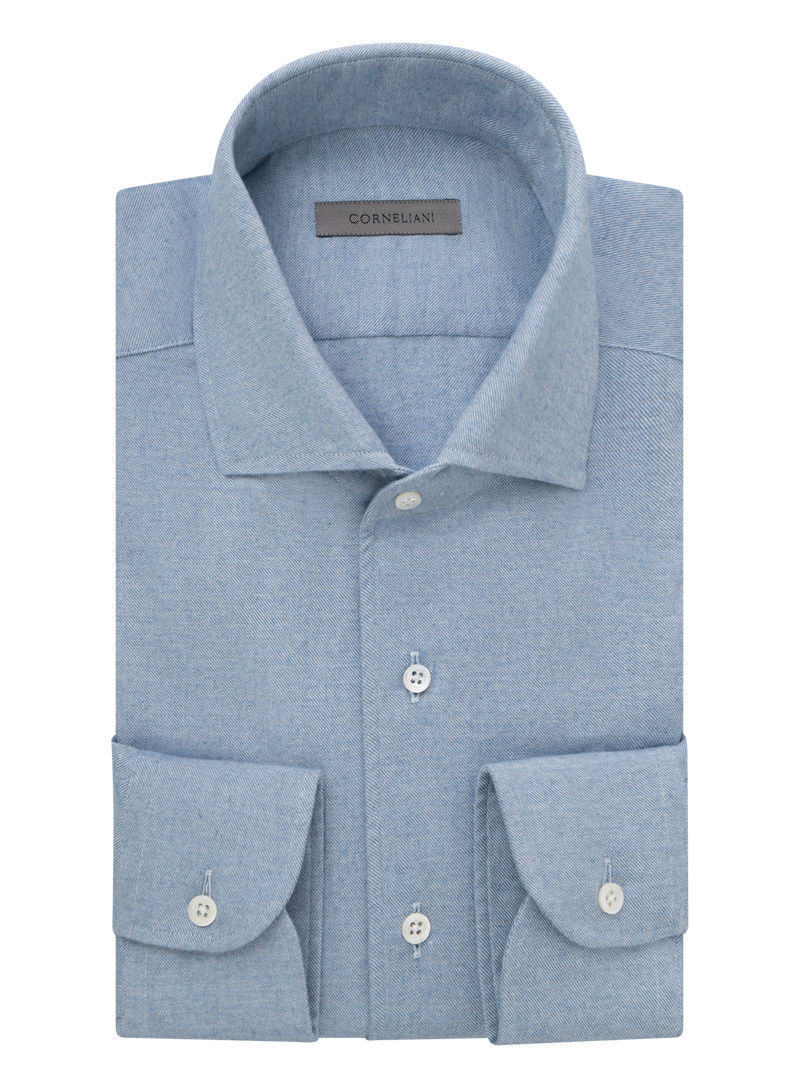 Overhemd van katoen en cashmere