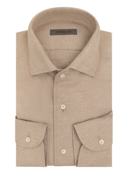 Overhemd in katoen cashmere | Beige