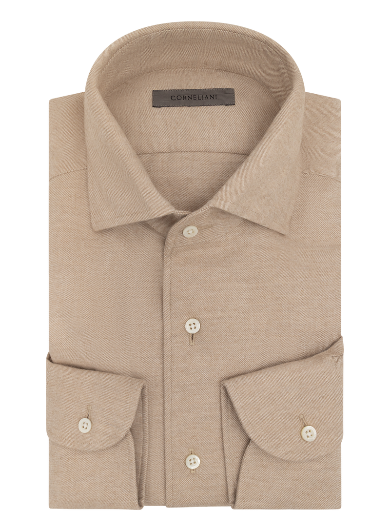 Overhemd van katoen en cashmere
