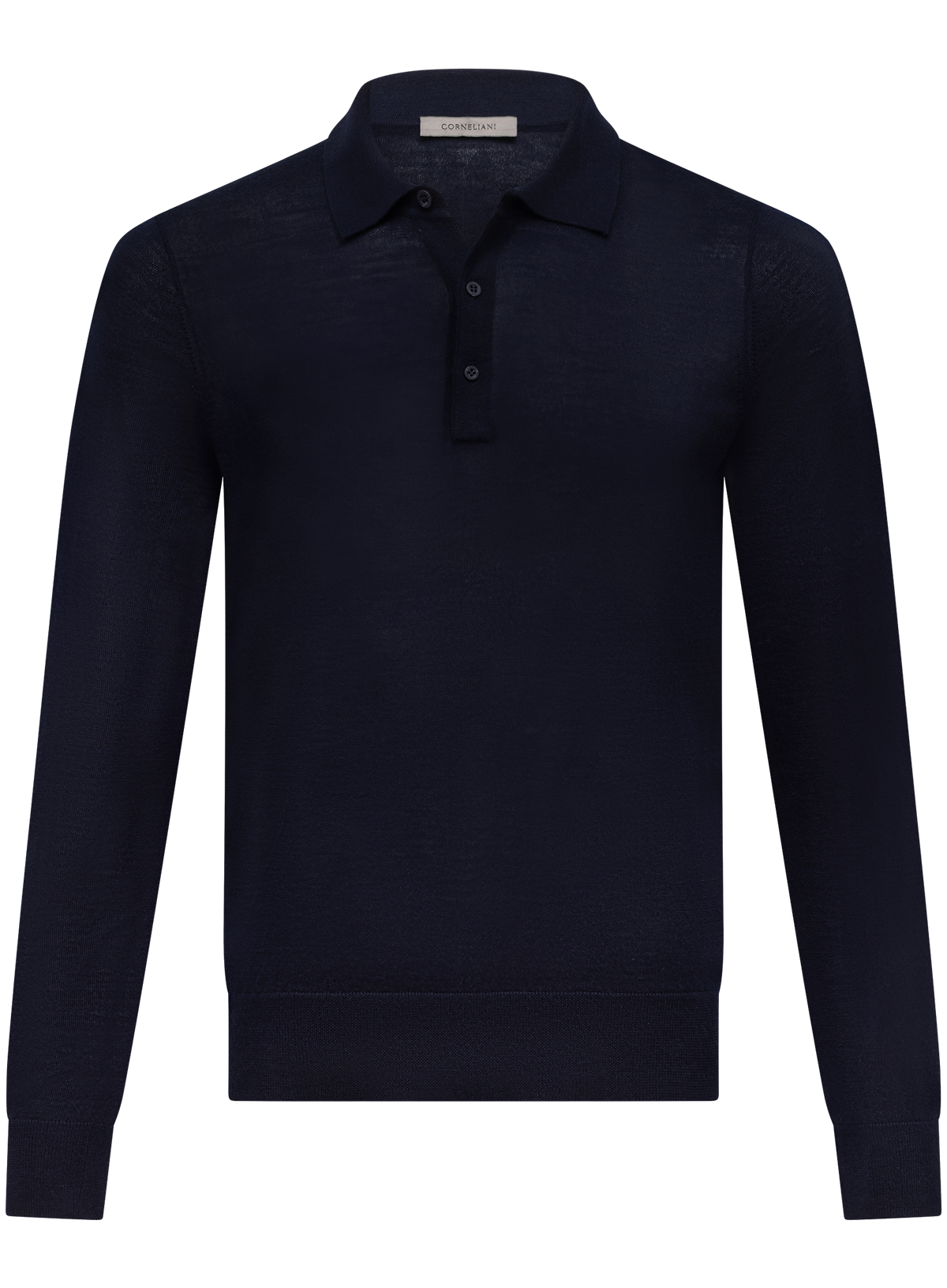 Polo in cashmere zijde | BLUE NAVY