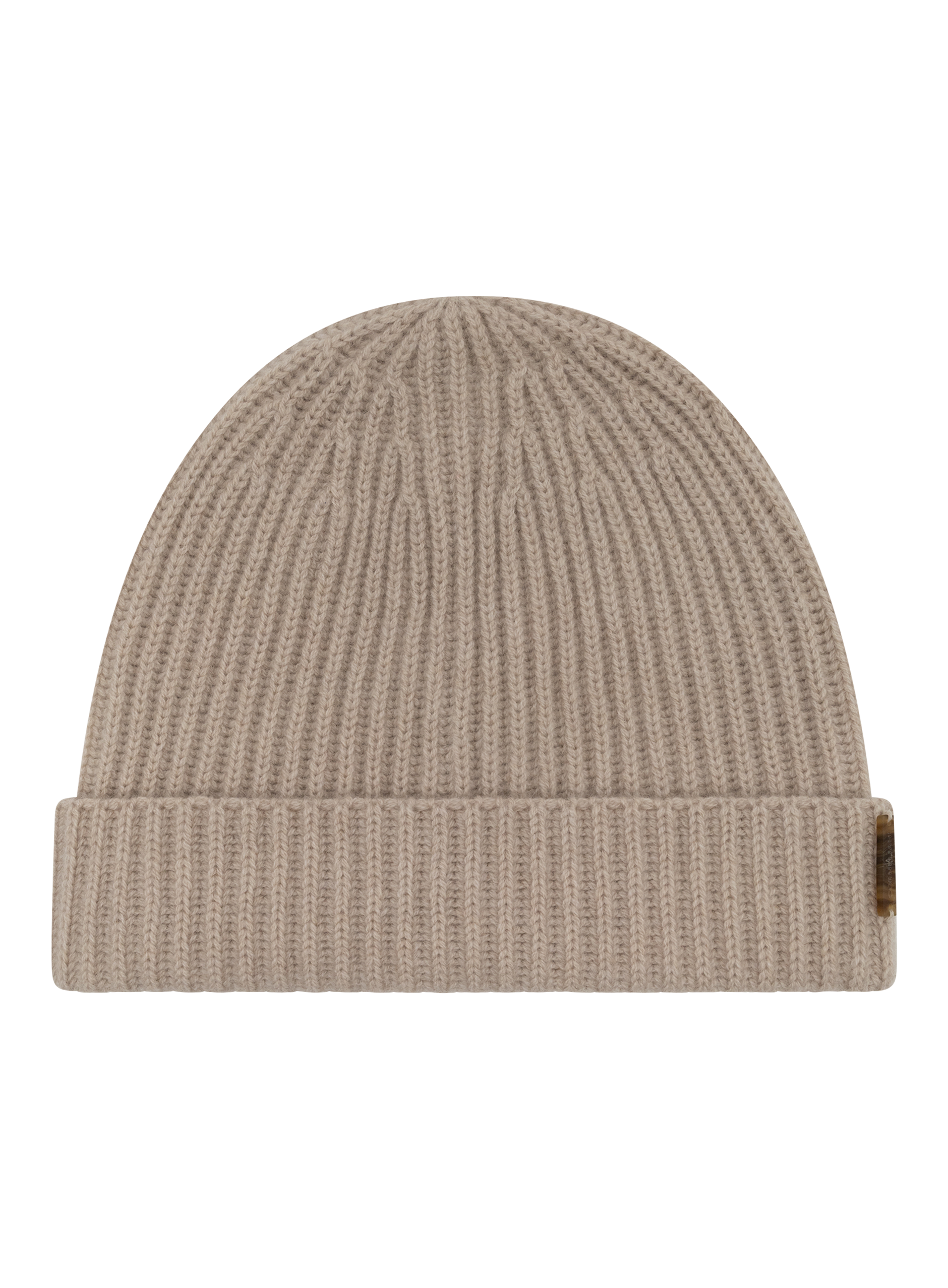 Geribde muts van cashmere | Beige