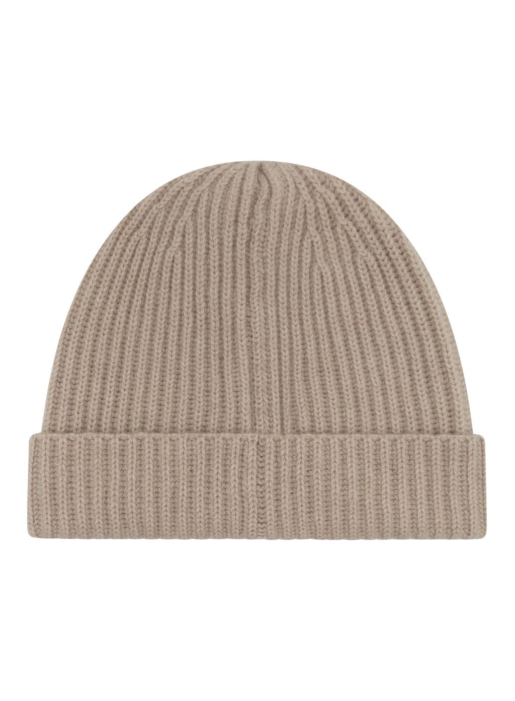Geribde muts van cashmere | Beige
