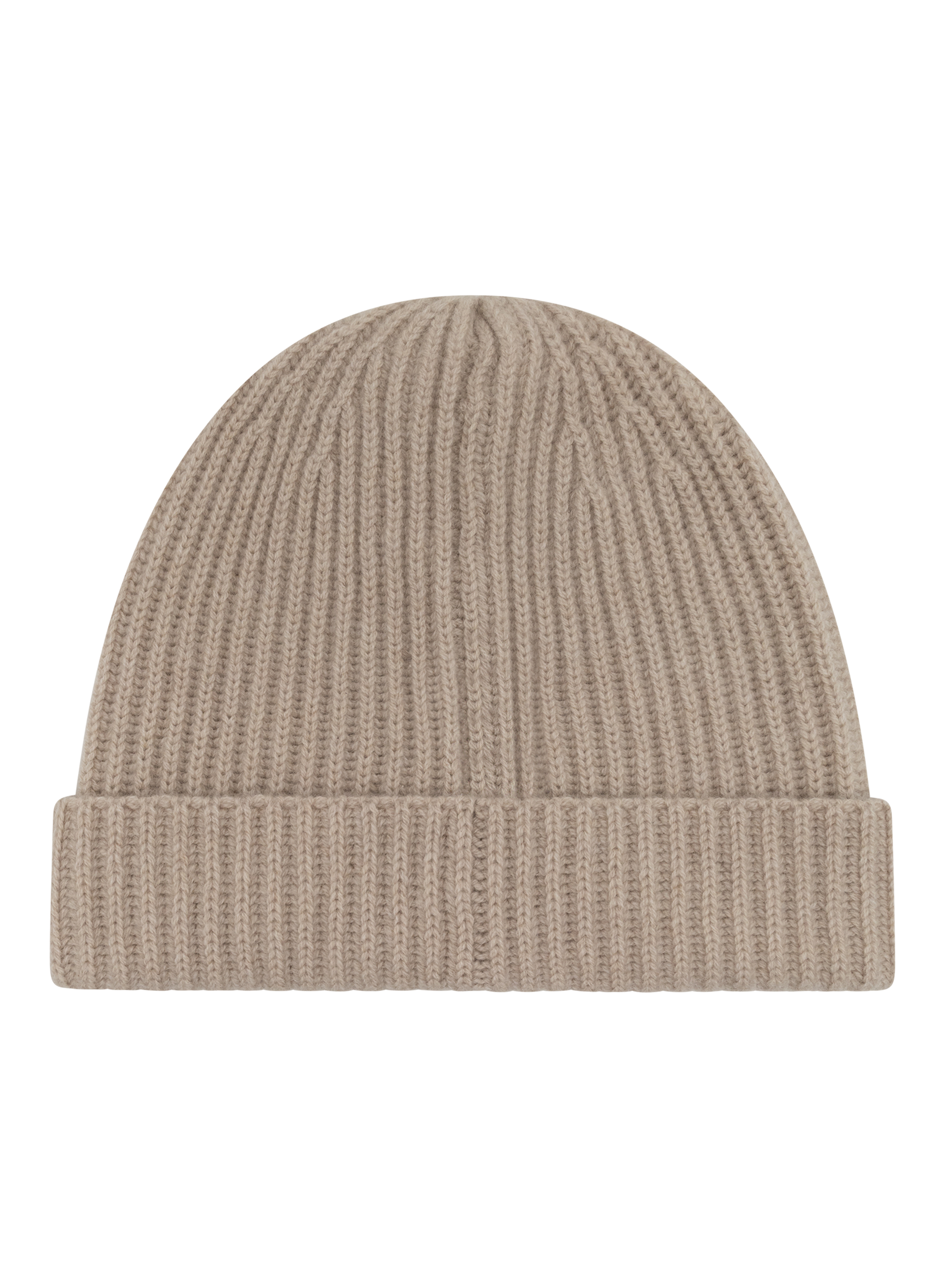 Geribde muts van cashmere | Beige