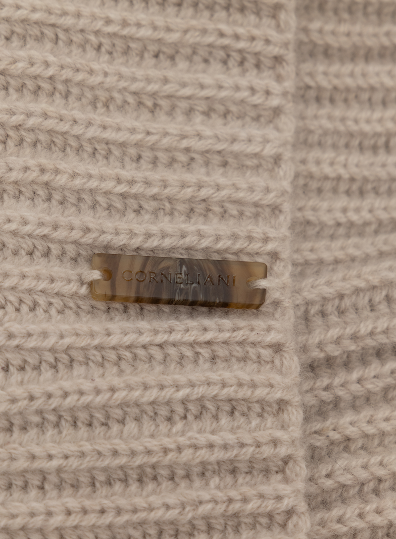 Geribde muts van cashmere | FULL_WIDTH | Beige