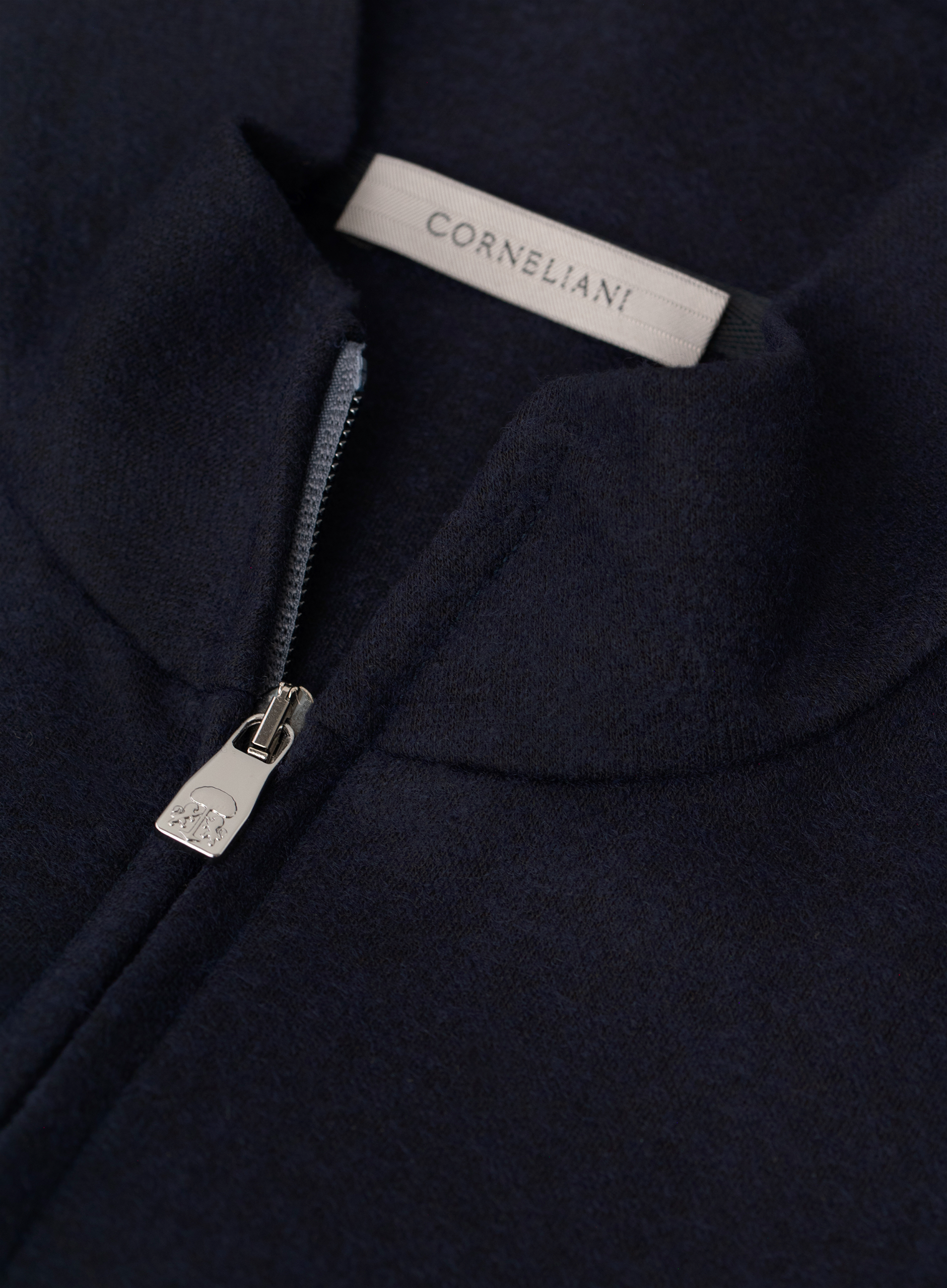 Ritsvest van katoen en scheerwol | FULL_WIDTH | BLUE NAVY