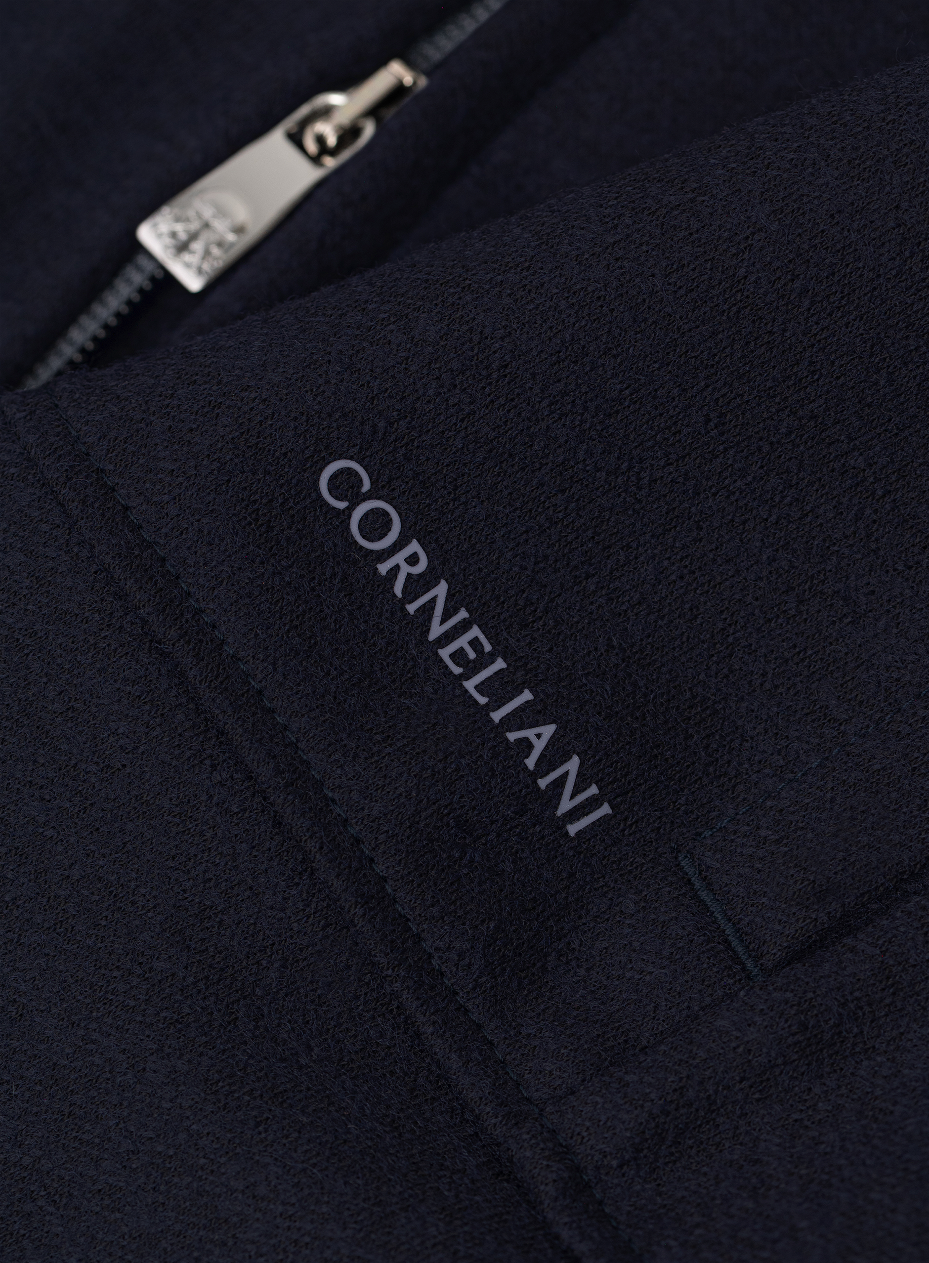 Ritsvest van katoen en scheerwol | FULL_WIDTH | BLUE NAVY