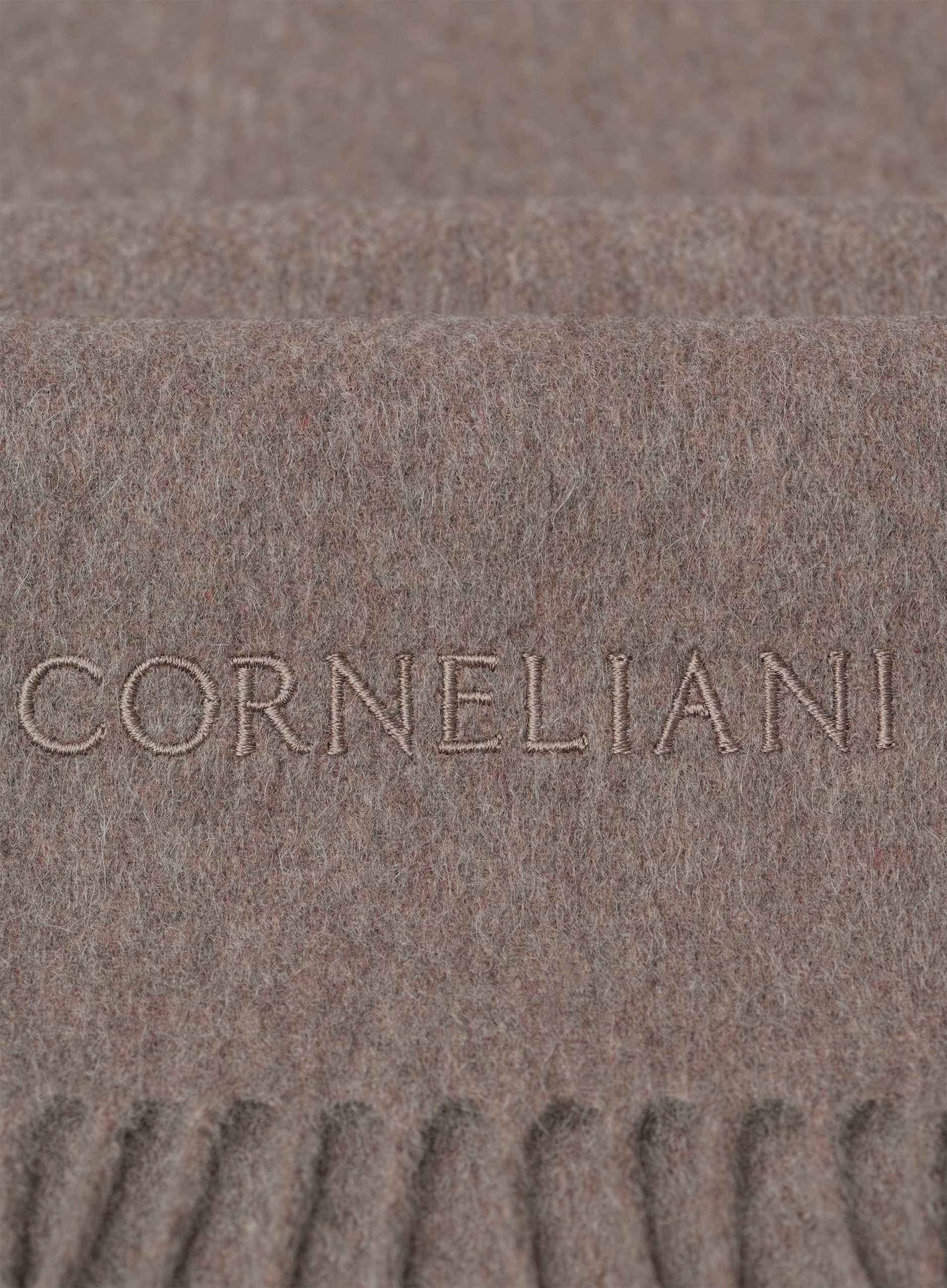 Sjaal van cashmere met franjes | FULL_WIDTH | TAUPE