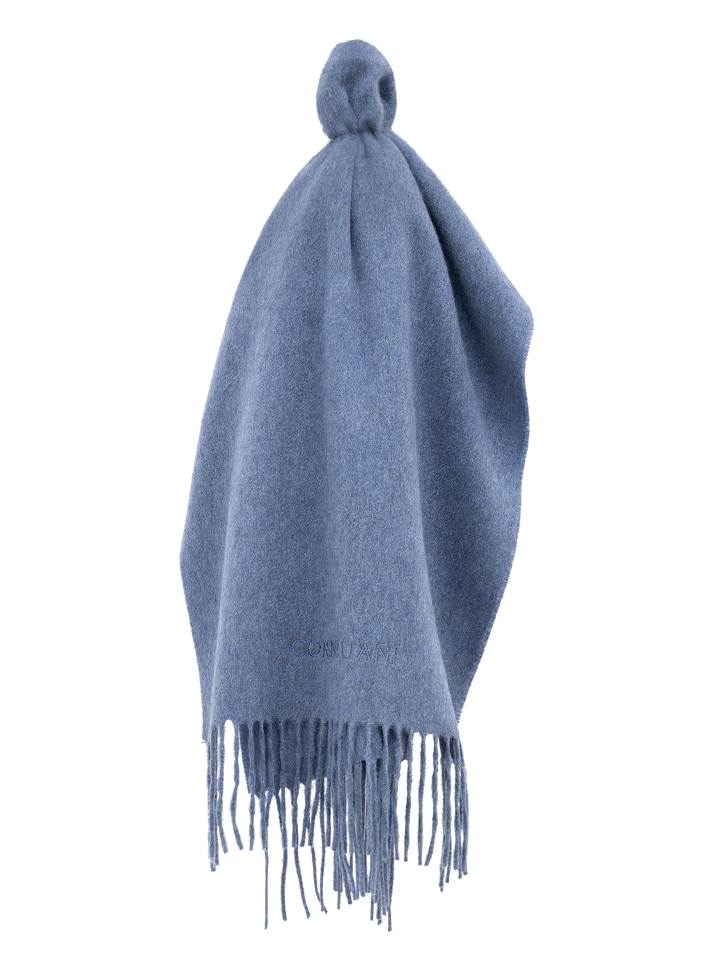Sjaal van cashmere met franjes | L.Blauw